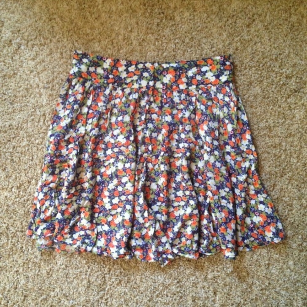 Airy Floral A Line Circle Skirt